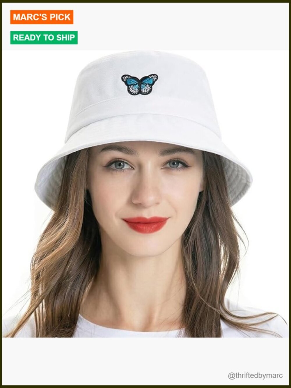 Cotton Bucket Hat Embroidered Packable Beach Sun Hat Travel Cap Unisex